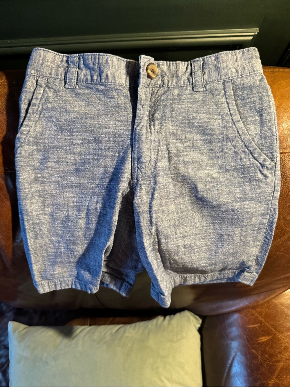 Boys Lightweight Chambray Shorts - Blue
